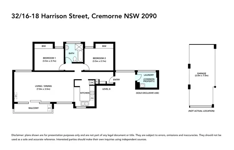 Floorplan of Homely apartment listing, 32/16-18 Harrison Street, Cremorne NSW 2090