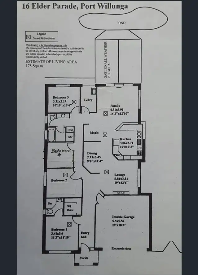 Floorplan of Homely house listing, 16 Elder Pde, Port Willunga SA 5173