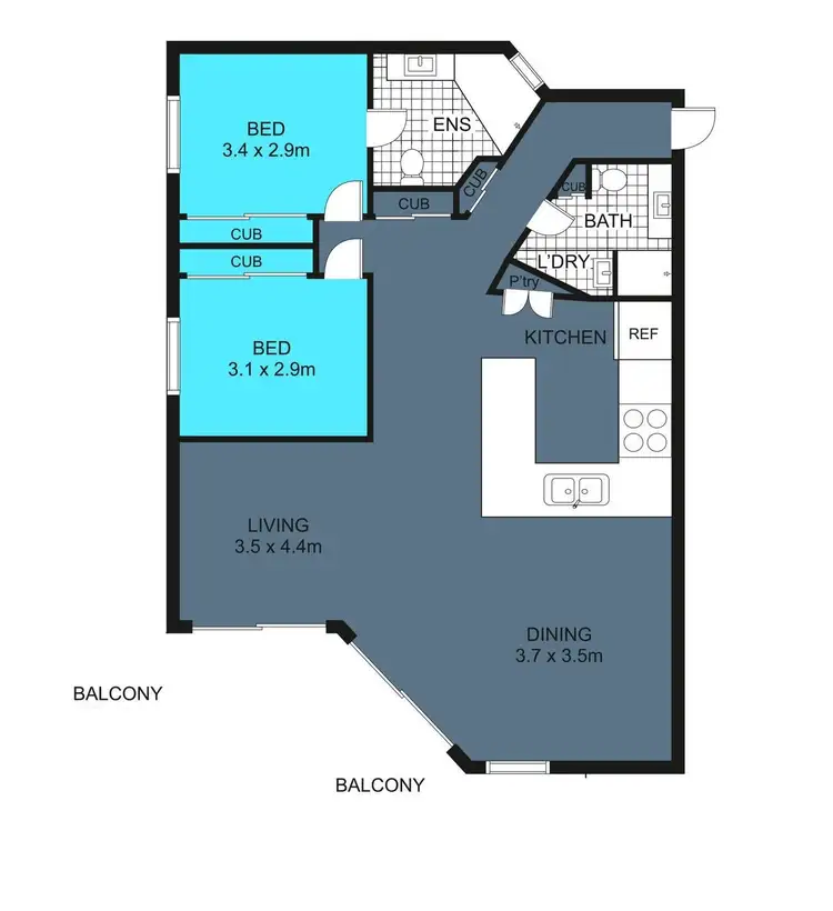Floorplan of Homely apartment listing, 4/73 Spence Street, Cairns City QLD 4870
