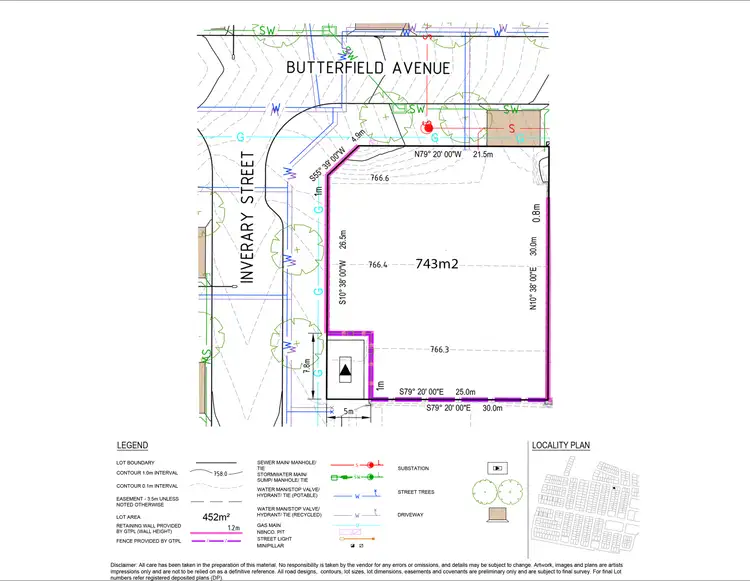 Floorplan of Homely land listing, 1 Inverary Street, Googong NSW 2620