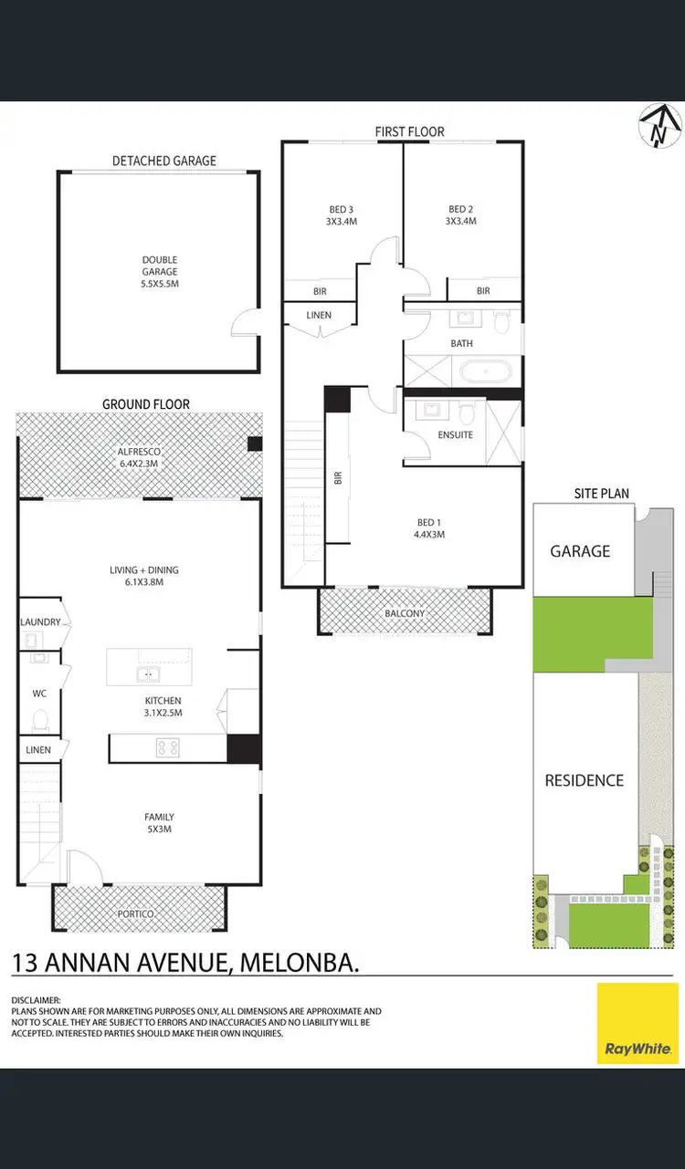 Floorplan of Homely semi-detached listing, 13 Annan Ave, Melonba NSW 2765