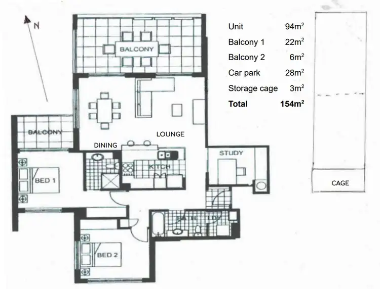 Floorplan of Homely unit listing, 7/1 Newstead Avenue, Newstead QLD 4006