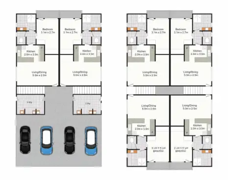 Floorplan of Homely block of units listing, 77 Womboin Road, Lambton NSW 2299