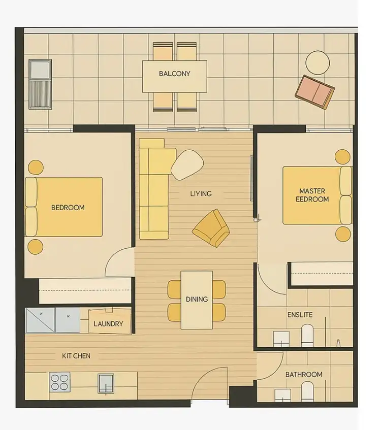 Floorplan of Homely apartment listing, 315/218 Bay Road, Sandringham VIC 3191