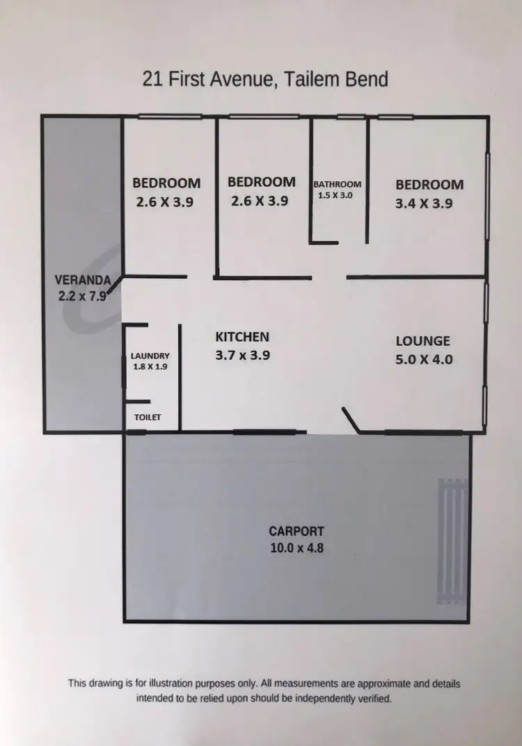 Floorplan of Homely house listing, 21 First Avenue, Tailem Bend SA 5260
