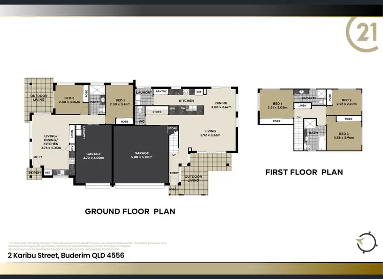 Floorplan of Homely townhouse listing, 2B Karibu Street, Buderim QLD 4556