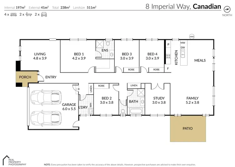 Floorplan of Homely house listing, 8 Imperial Way, Canadian VIC 3350