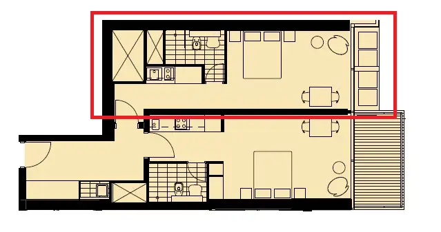 Floorplan of Homely studio listing, 1201/3 Carlton Street, Chippendale NSW 2008