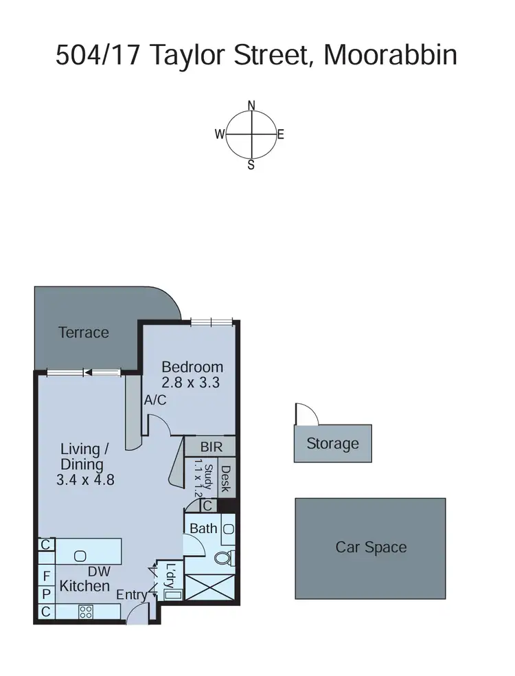 Floorplan of Homely apartment listing, 504/17 Taylor St, Moorabbin VIC 3189