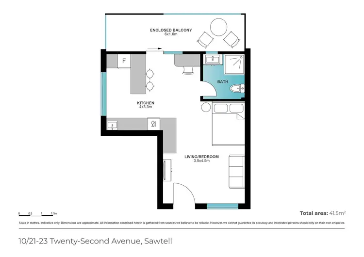Floorplan of Homely apartment listing, 10/21-23 Twenty-Second Avenue, Sawtell NSW 2452