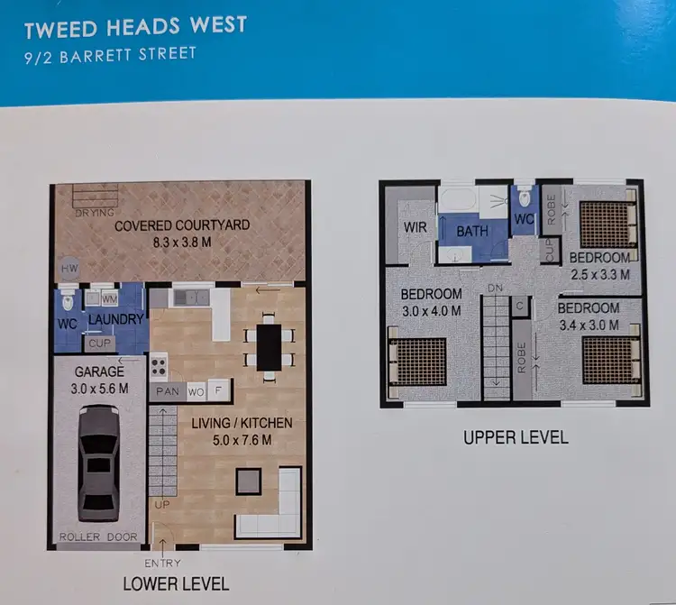 Floorplan of Homely townhouse listing, 9/2 Barrett St, Tweed Heads West NSW 2485