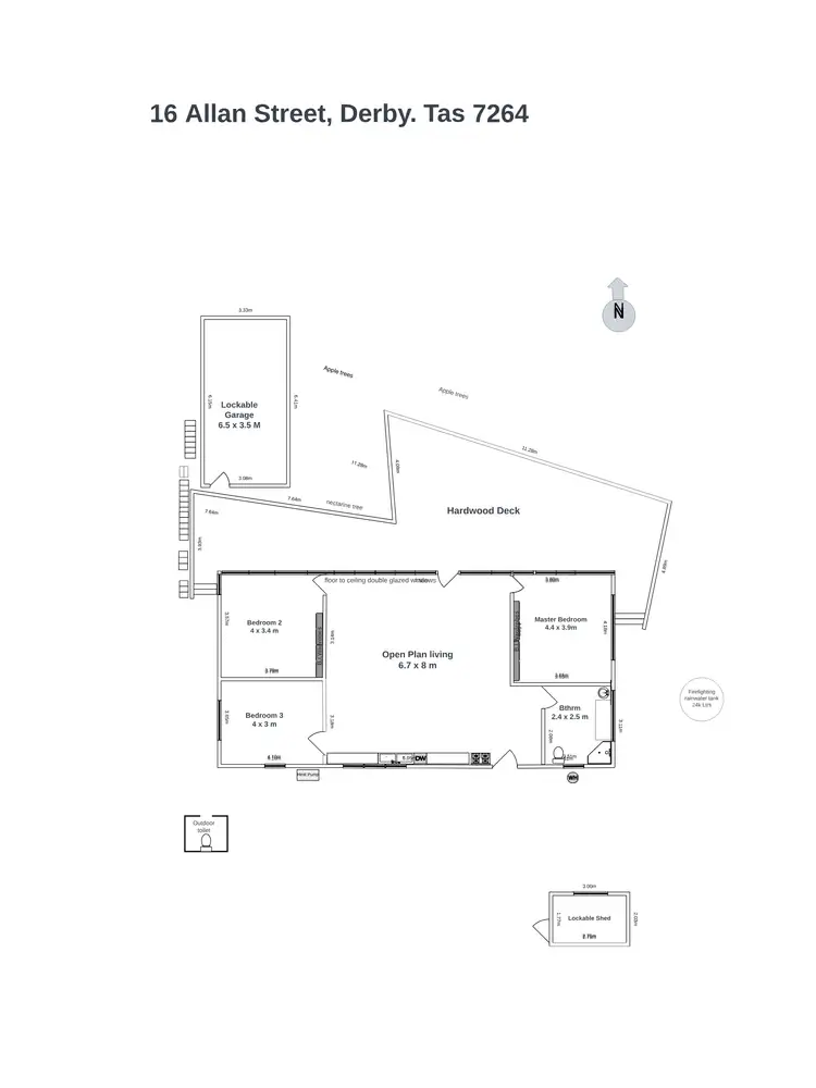 Floorplan of Homely house listing, 16 Allan St, Derby TAS 7264