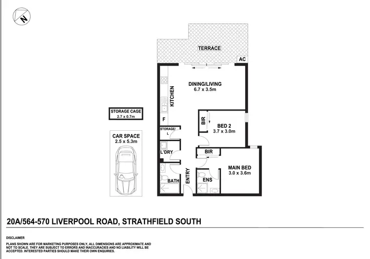 Floorplan of Homely apartment listing, 20A/564-570 Liverpool Road, Strathfield South NSW 2136