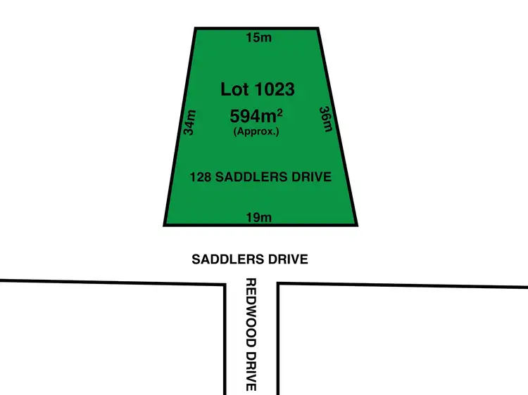 Floorplan of Homely land listing, Lot 1023, 128 Saddlers Drive, Gillieston Heights NSW 2321