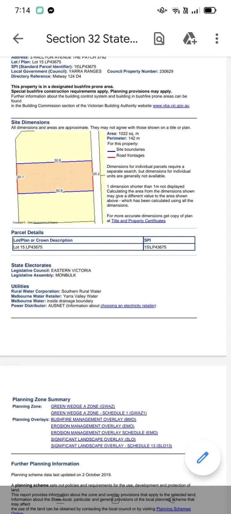 Floorplan of Homely land listing, 3 Halcyon Ave, The Patch VIC 3792