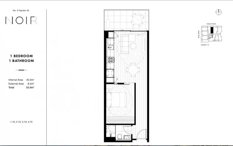Floorplan of Homely apartment listing, 210/8 Garden Street, South Yarra VIC 3141