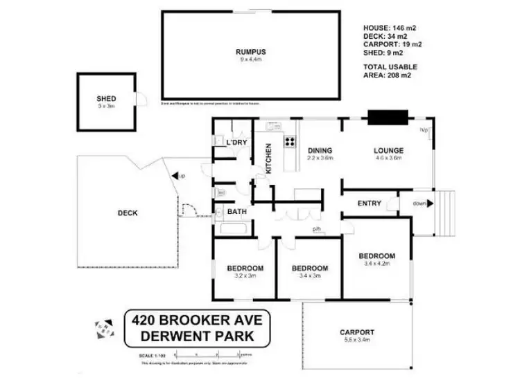 Floorplan of Homely house listing, 420 Brooker Highway, Derwent Park TAS 7009