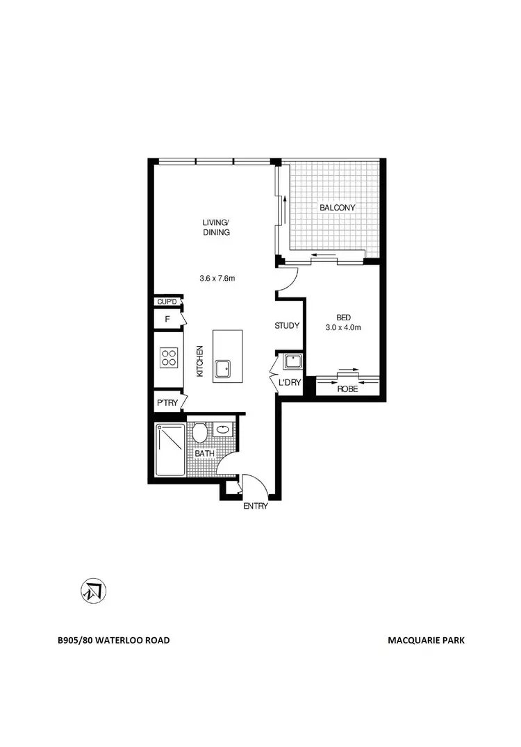 Floorplan of Homely apartment listing, 80 Waterloo Rd, Macquarie Park NSW 2113