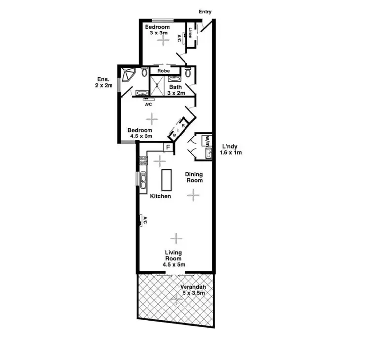 Floorplan of Homely unit listing, 4D/174 Forrest Parade, Rosebery NT 832