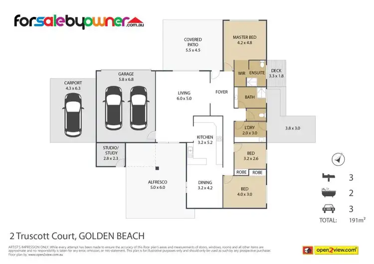 Floorplan of Homely house listing, 2 Truscott Court, Golden Beach QLD 4551