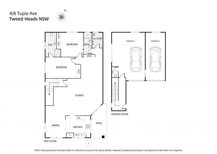 Floorplan of Homely unit listing, 4/8 Tupia Avenue, Tweed Heads NSW 2485