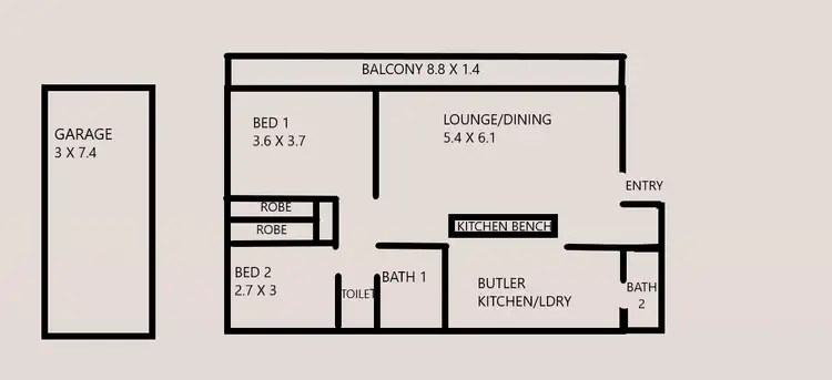 Floorplan of Homely unit listing, 6/20 Pearl Street, Kingscliff NSW 2487