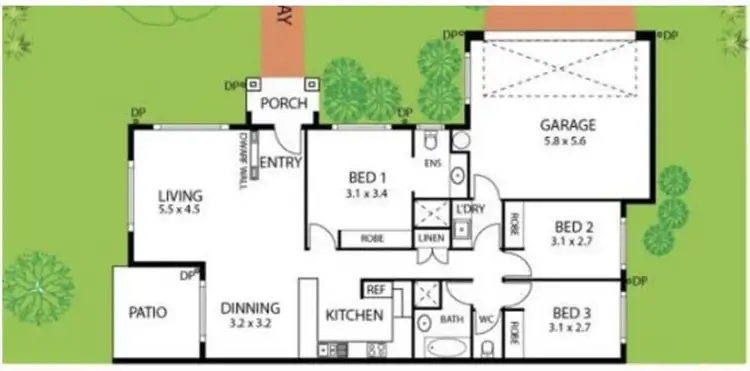 Floorplan of Homely villa listing, 57/19 Yaun Street, Coomera QLD 4209