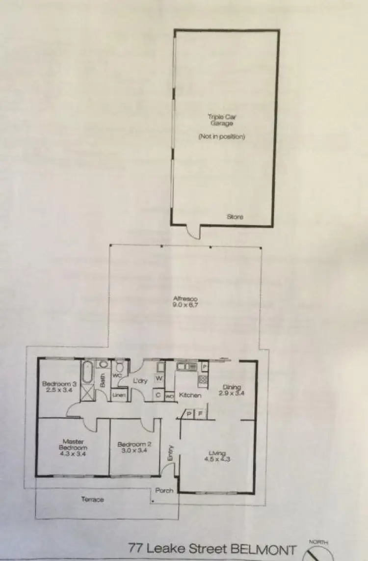 Floorplan of Homely house listing, 77 Leake Street, Belmont WA 6104