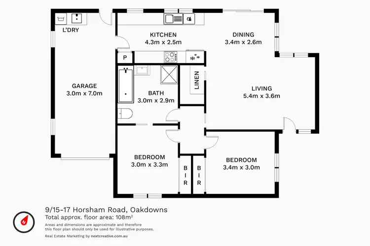 Floorplan of Homely villa listing, 9/15-17 Horsham Road, Oakdowns TAS 7019