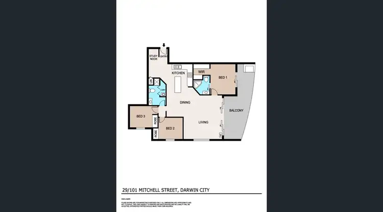 Floorplan of Homely apartment listing, 29/101 Mitchell St, Darwin City NT 800