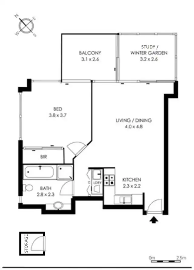 Floorplan of Homely apartment listing, Level21/91-95 Liverpool Street, Sydney NSW 2000