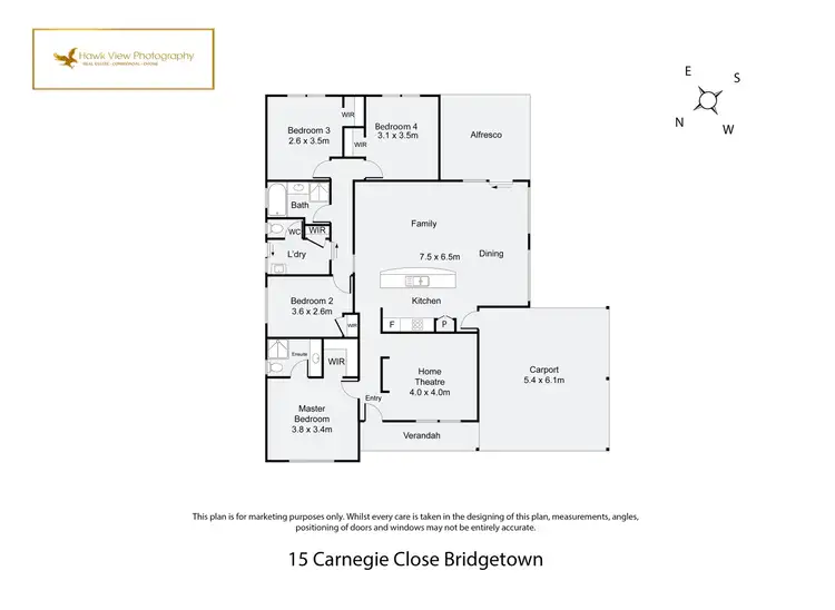 Floorplan of Homely house listing, 15 Carnegie Close, Bridgetown WA 6255