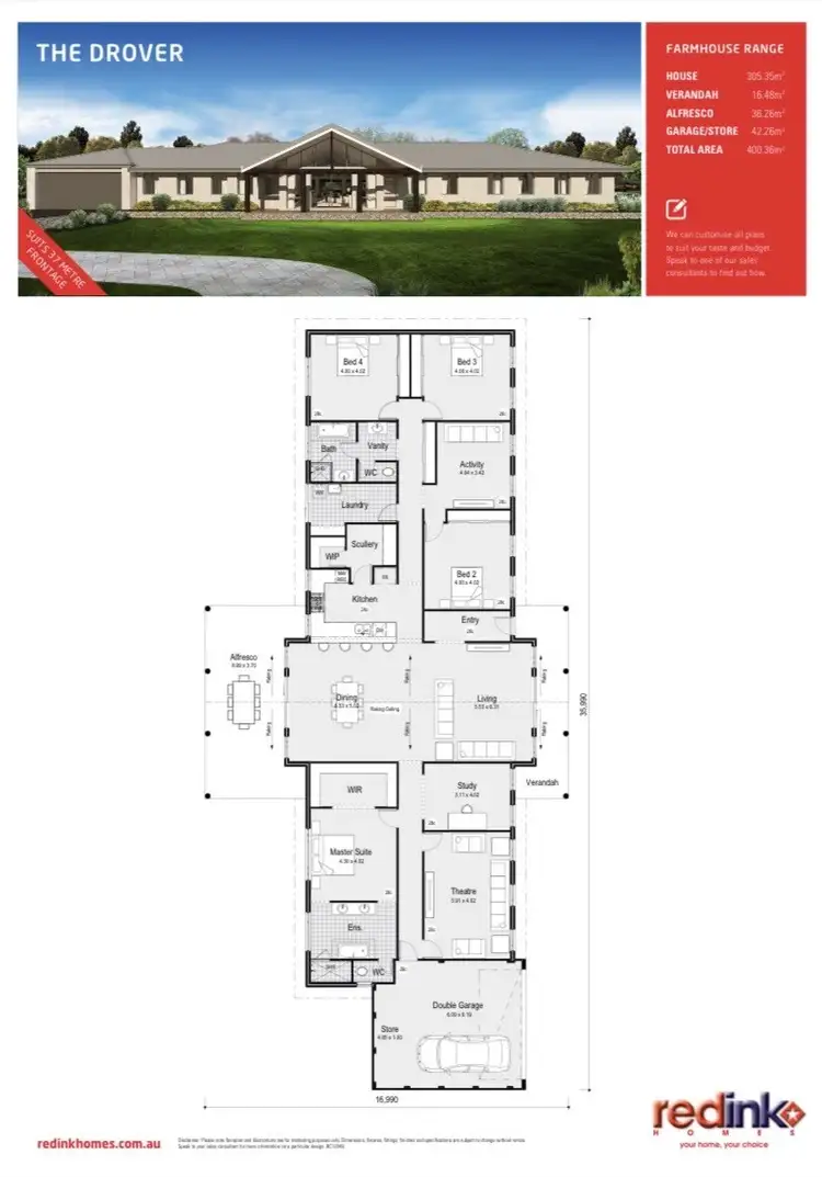 Floorplan of Homely rural property listing, 4 Cowrang Lane, Yallingup Siding WA 6282