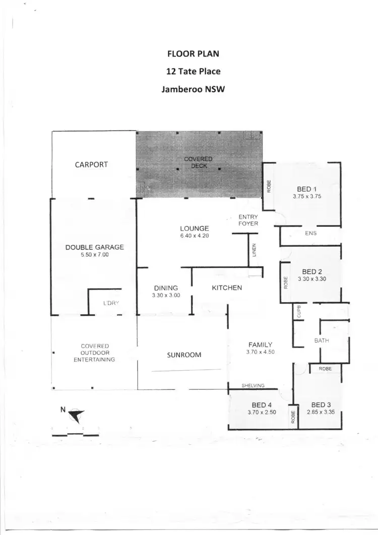 Floorplan of Homely house listing, 12 Tate Place, Jamberoo NSW 2533