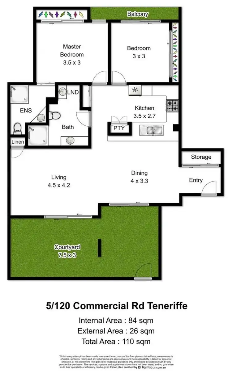 Floorplan of Homely apartment listing, 120 Commercial Road, Teneriffe QLD 4005