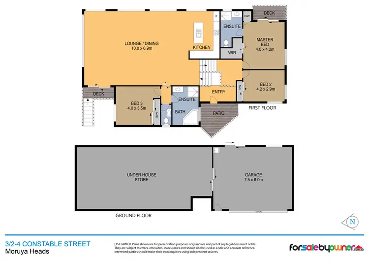 Floorplan of Homely townhouse listing, 3/2-4 Constable Street, Moruya Heads NSW 2537