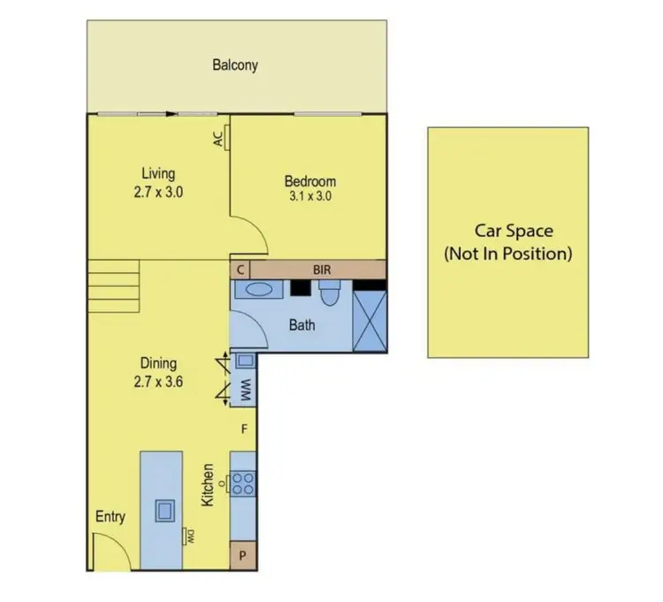 Floorplan of Homely apartment listing, 212/101 Bay Street, Port Melbourne VIC 3207