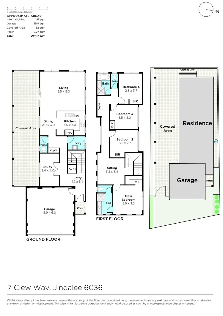 Floorplan of Homely house listing, 7 Clew Way, Jindalee WA 6036