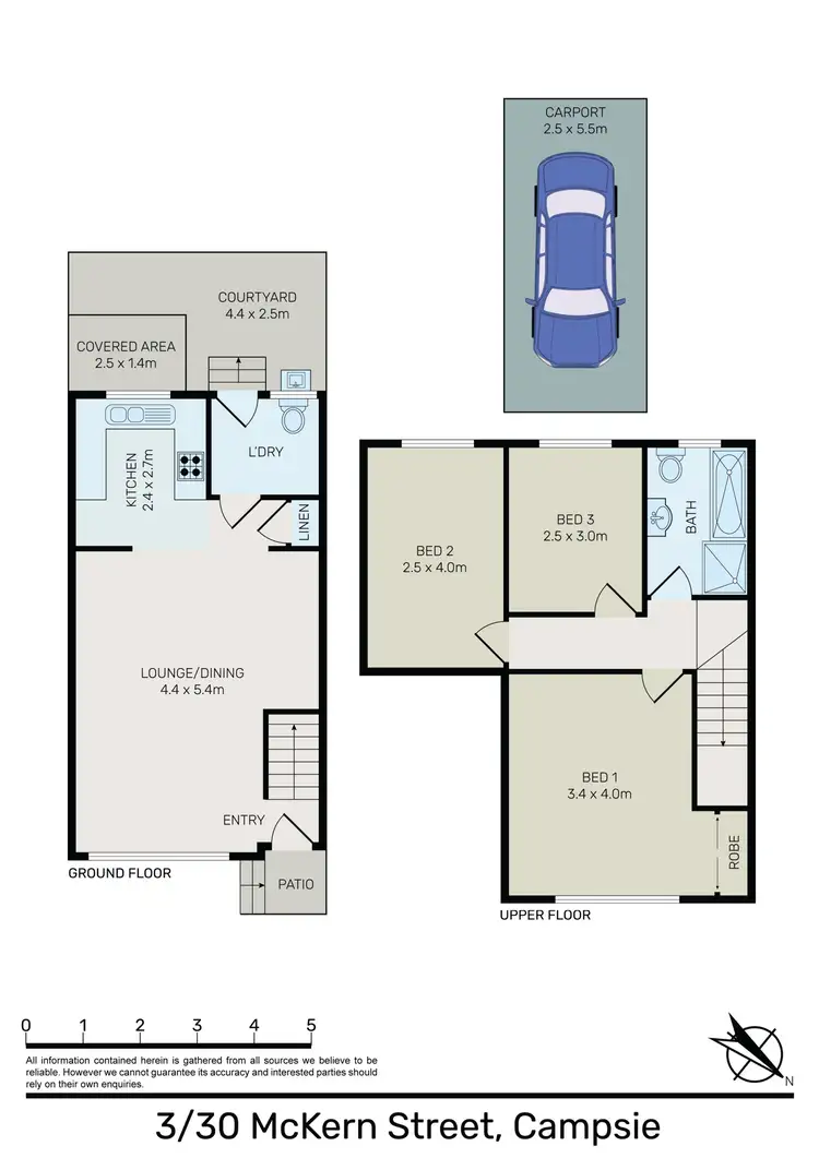 Floorplan of Homely townhouse listing, 3/30 McKern Street, Campsie NSW 2194