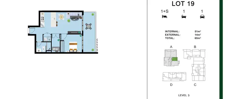 Floorplan of Homely apartment listing, 304/100 Fairway Drive, Norwest NSW 2153