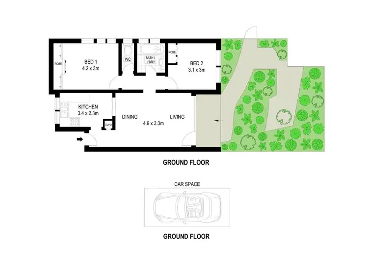 Floorplan of Homely apartment listing, 1/13 Clapperton St, Bentleigh VIC 3204