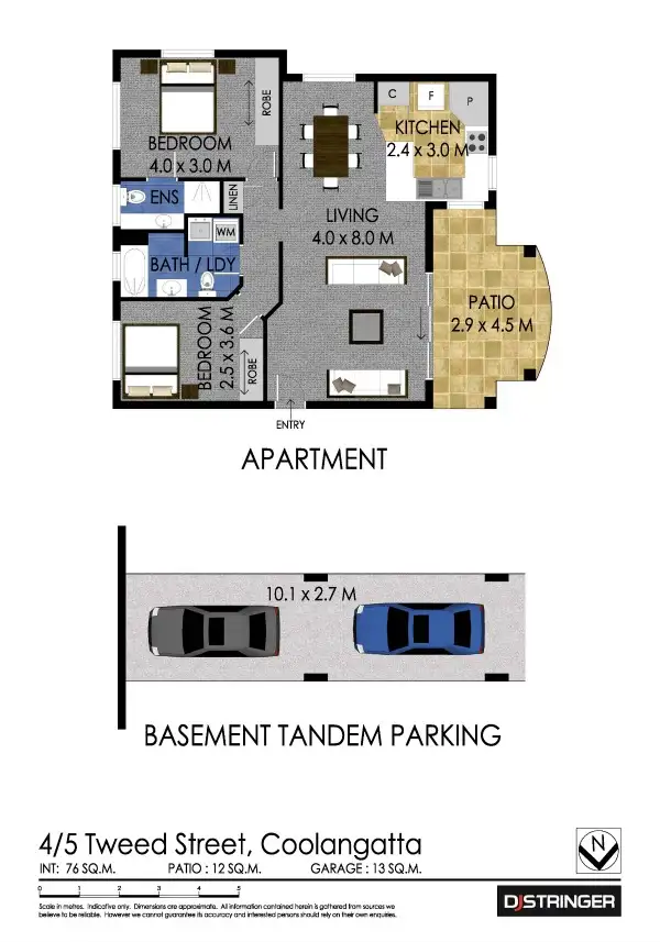 Floorplan of Homely unit listing, 4/5-7 Tweed Street 'Sunrays', Coolangatta QLD 4225