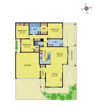 Floorplan of Homely townhouse listing, 2/56 Nepean Highway, Seaford VIC 3198