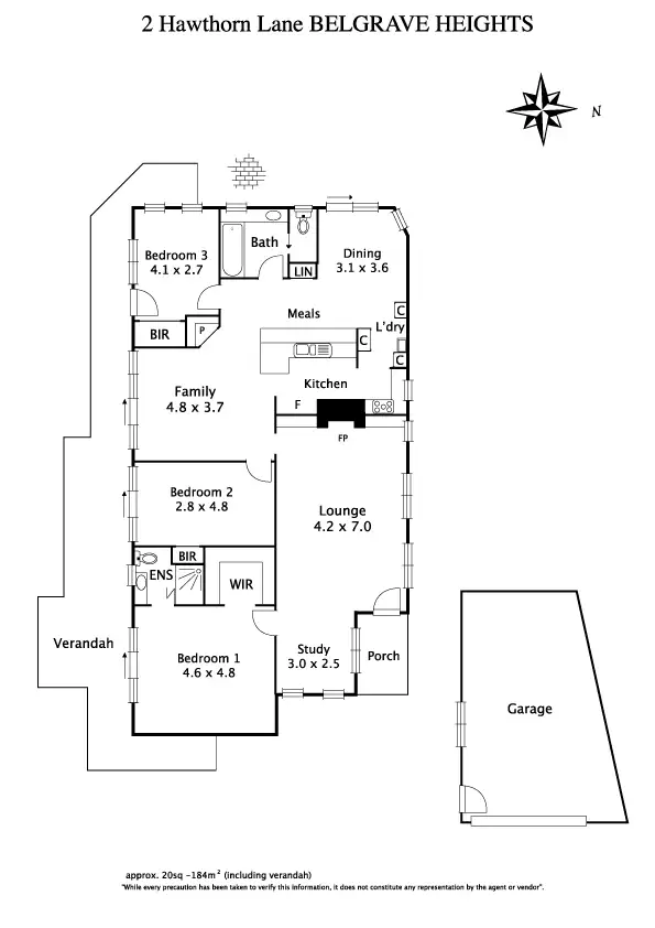 Floorplan of Homely house listing, 2 Hawthorn Lane (Corner Bartley Rd), Belgrave Heights VIC 3160