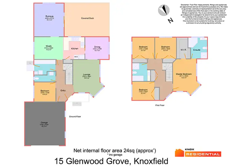 Floorplan of Homely house listing, 15 Glenwood Grove, Knoxfield VIC 3180