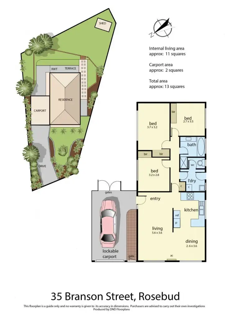 Floorplan of Homely house listing, 35 Branson Street, Rosebud VIC 3939