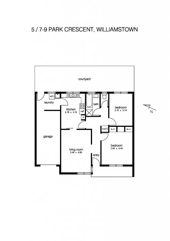 Floorplan of Homely unit listing, 5/7 - 9 Park Crescent, Williamstown North VIC 3016