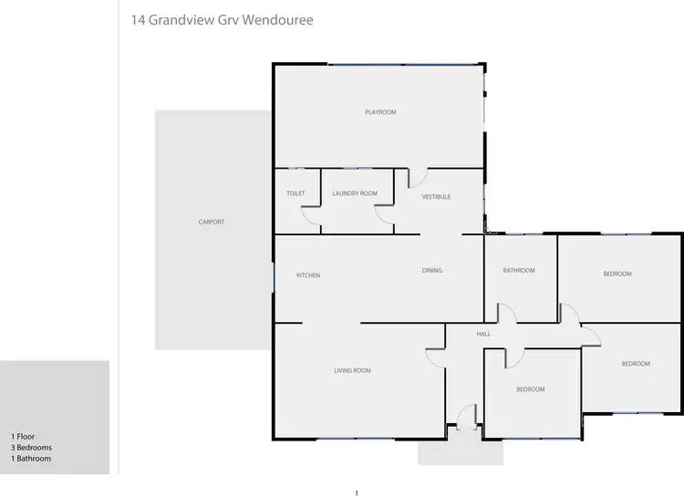 Floorplan of Homely house listing, 14 Grandview Grove, Wendouree VIC 3355