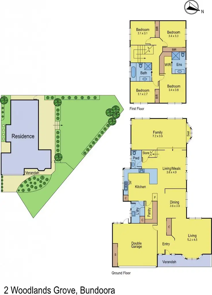 Floorplan of Homely house listing, 2 Woodlands Grove, Bundoora VIC 3083