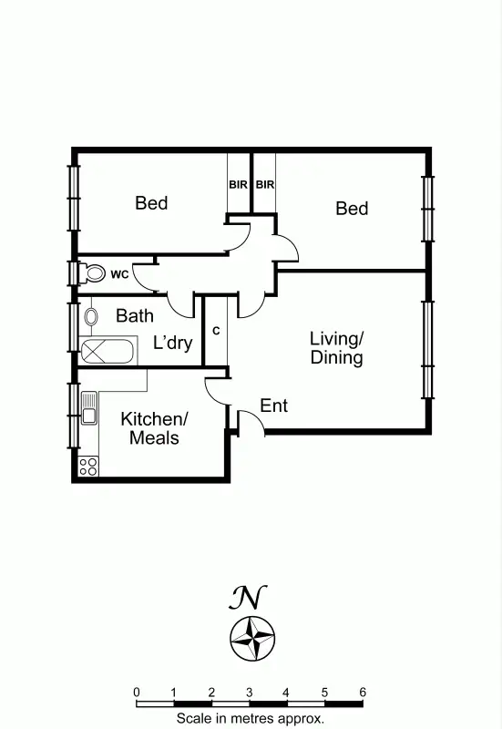 Floorplan of Homely apartment listing, 2/13 Holloway Street, Ormond VIC 3204